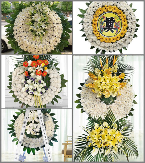 四川成都彭州市天彭镇星光村花圈速递