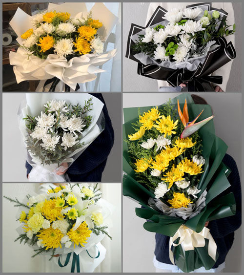 四川成都彭州市天彭镇星光村白事花束代送